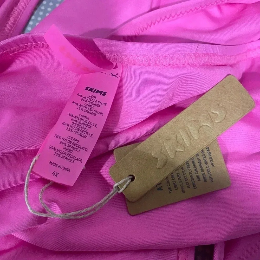 SKIMS Swim Cut Out Monokini in Taffy Pink Size 4X New with Tags